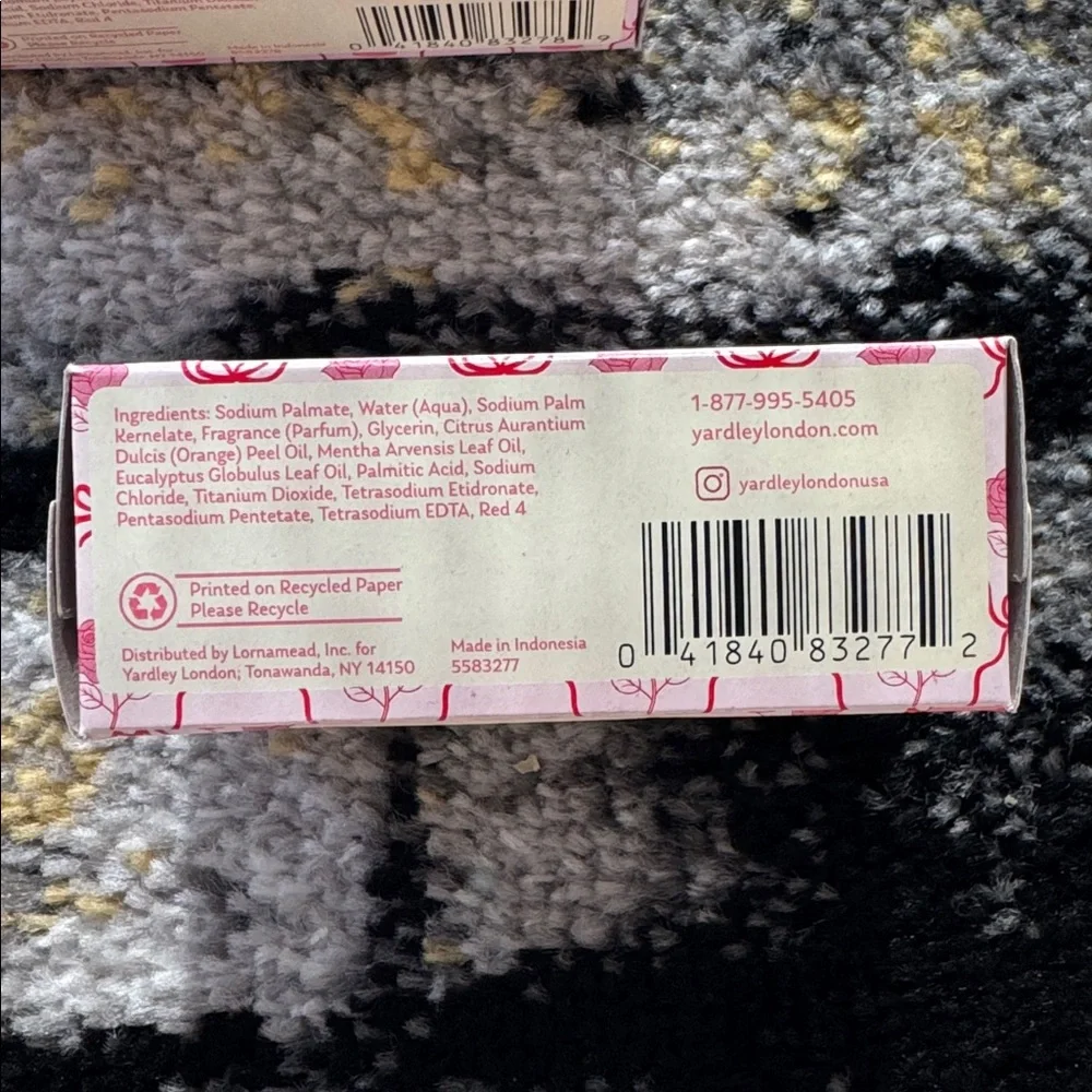 Yardley London Limited Edition Pretty & Pink Luxury Bath Bar Set NEW 🏷️